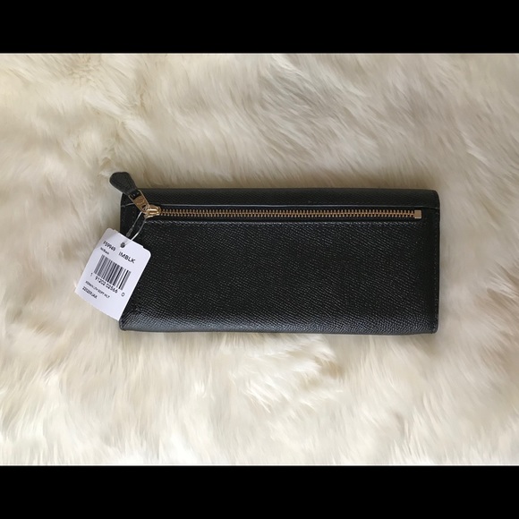 SOLD - NWT Black Coach Slim Envelope Wallet - Picture 5 of 6